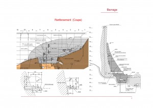 barrage : plan en coupe